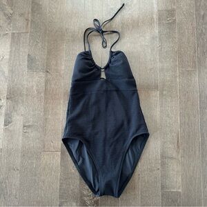 NWT‎ Becca Women's Candice One Piece Swimsuit HalterTextured